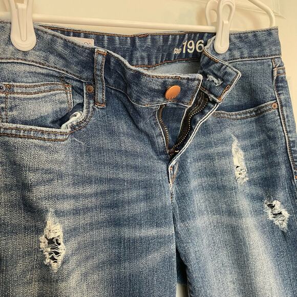 Gap 1969 Always Skinny Distressed Medium Wash Jeans - Picture 6 of 8